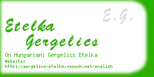 etelka gergelics business card